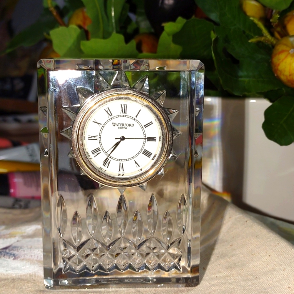 Crystal Waterford desk clock